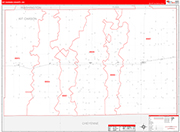 Kit Carson Wall Map Red Line Style